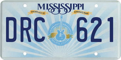 MS license plate DRC621