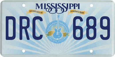 MS license plate DRC689