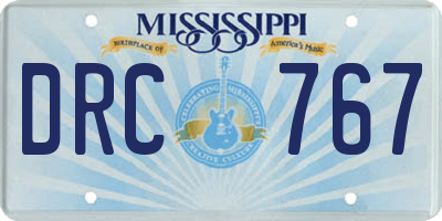 MS license plate DRC767