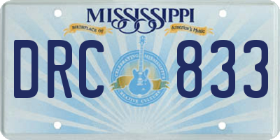 MS license plate DRC833