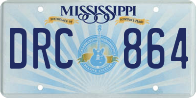 MS license plate DRC864