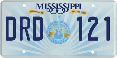MS license plate DRD121