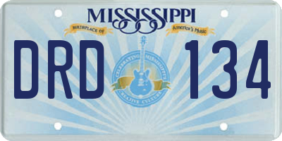 MS license plate DRD134