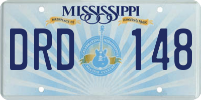 MS license plate DRD148