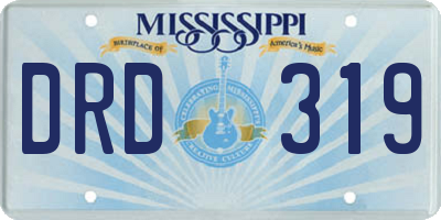 MS license plate DRD319