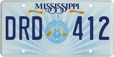 MS license plate DRD412
