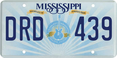 MS license plate DRD439