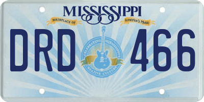 MS license plate DRD466