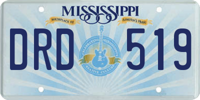 MS license plate DRD519