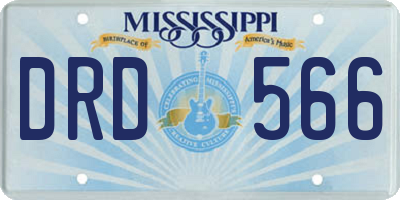 MS license plate DRD566