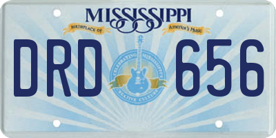 MS license plate DRD656