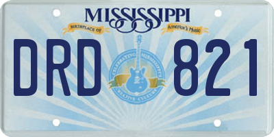 MS license plate DRD821