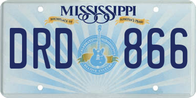 MS license plate DRD866