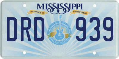 MS license plate DRD939