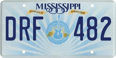 MS license plate DRF482