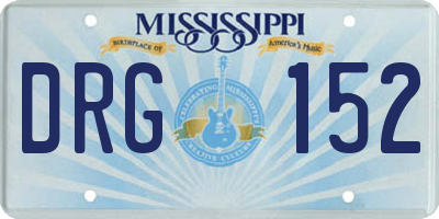 MS license plate DRG152