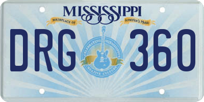 MS license plate DRG360