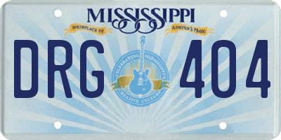MS license plate DRG404