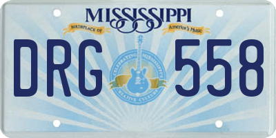 MS license plate DRG558