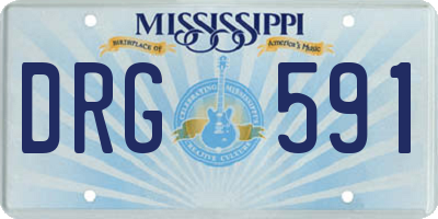 MS license plate DRG591