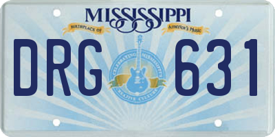 MS license plate DRG631