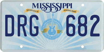 MS license plate DRG682