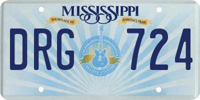 MS license plate DRG724