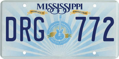 MS license plate DRG772