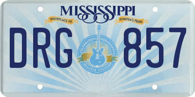 MS license plate DRG857