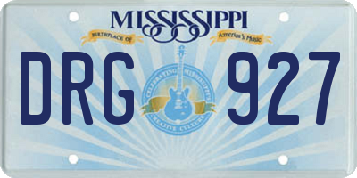 MS license plate DRG927