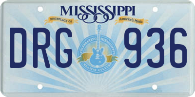 MS license plate DRG936