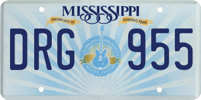 MS license plate DRG955
