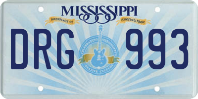 MS license plate DRG993