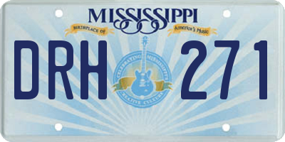 MS license plate DRH271