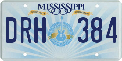 MS license plate DRH384