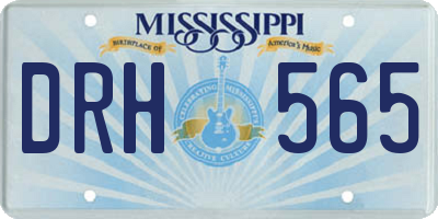 MS license plate DRH565