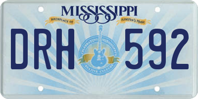 MS license plate DRH592