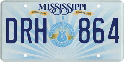 MS license plate DRH864