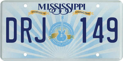 MS license plate DRJ149
