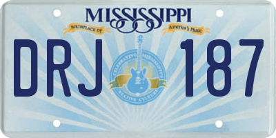 MS license plate DRJ187