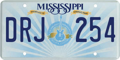 MS license plate DRJ254