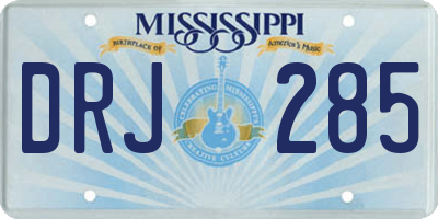 MS license plate DRJ285