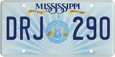 MS license plate DRJ290