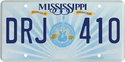 MS license plate DRJ410