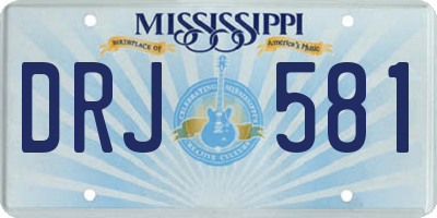 MS license plate DRJ581