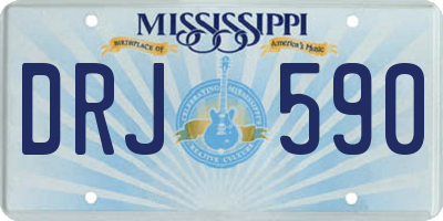 MS license plate DRJ590