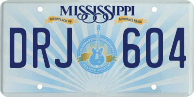 MS license plate DRJ604