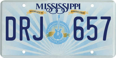 MS license plate DRJ657