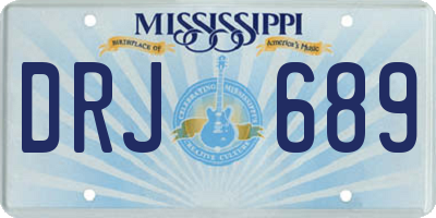 MS license plate DRJ689