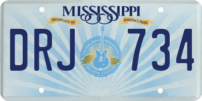 MS license plate DRJ734